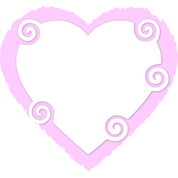 Pale pink fancy love heart Thumbnail