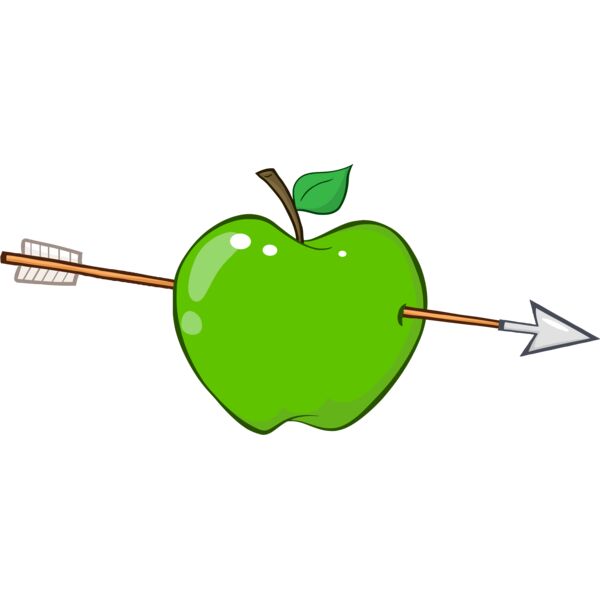 green apple with arrow through it Thumbnail