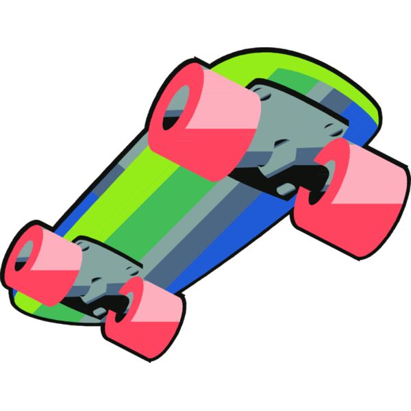 Rainbow skateboard Thumbnail