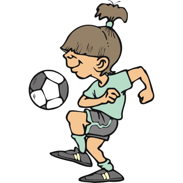 Girl soccer knee juggling Thumbnail