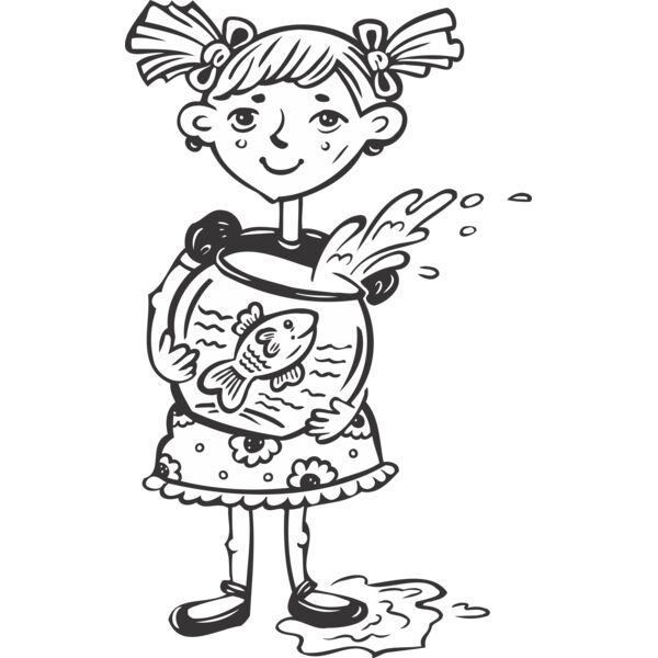 Girl holding fish bowl Thumbnail