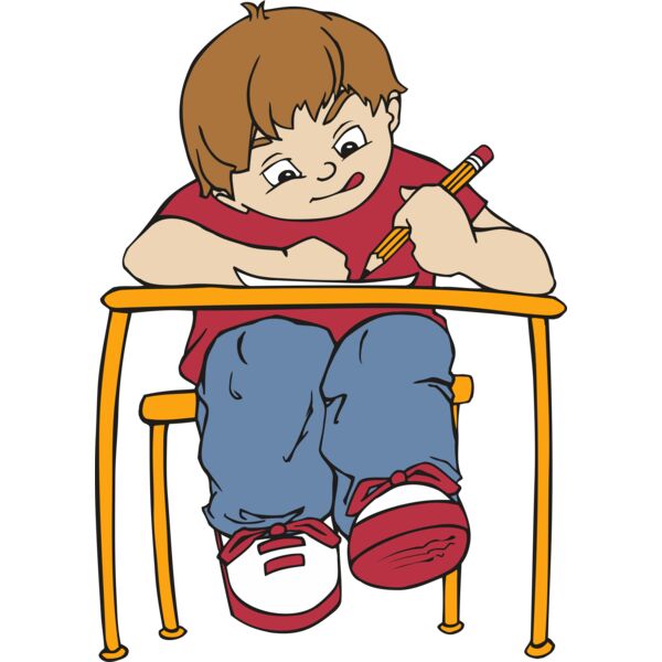 Boy at school desk Thumbnail