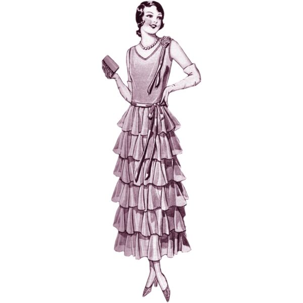 free vintage digital lady 1930 s fashion Thumbnail