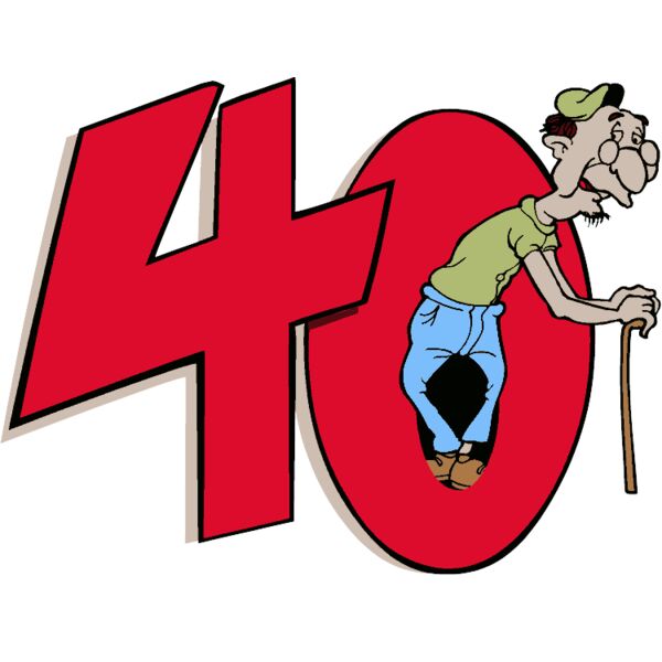 40th birthday image with old man  Thumbnail