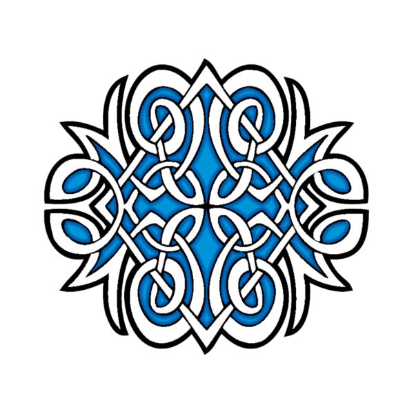 blue black white celtic design Thumbnail